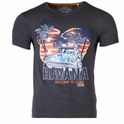 Sale Tee shirt manches courtes imprime coton doux Cuba molly assor 24 Homme Homme Tee Shirt