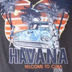 Sale Tee shirt manches courtes imprime coton doux Cuba molly assor 24 Homme Homme Tee Shirt