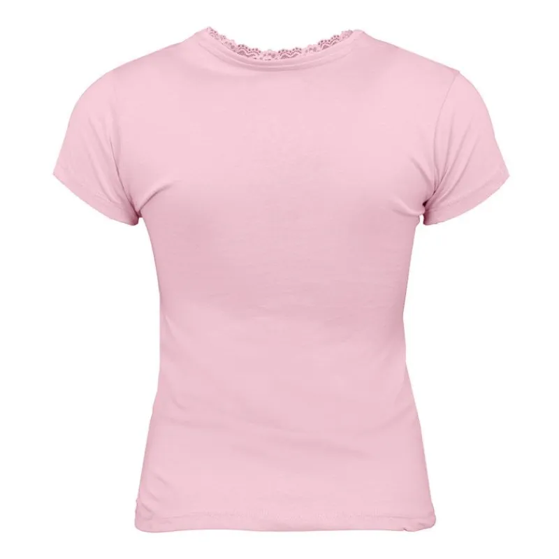 Discount Tee shirt manches courtes col V dentelles lona Femme Femme Tee Shirt|Haut, Chemise