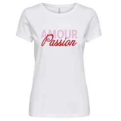 Clearance Tee shirt manches courtes en coton amour passion Femme Femme Haut, Chemise