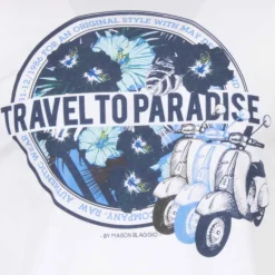 New Tee shirt manches courtes imprime coton doux Paradise margot assor 24 Homme Homme Tee Shirt