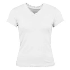 Sale Tee shirt manches courtes col V dentelles lona Femme Femme Tee Shirt|Haut, Chemise