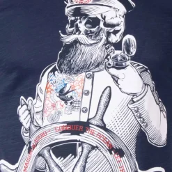 Tee shirt manches courtes imprime coton doux Capitaine maxwell assor 24 Homme Homme Tee Shirt