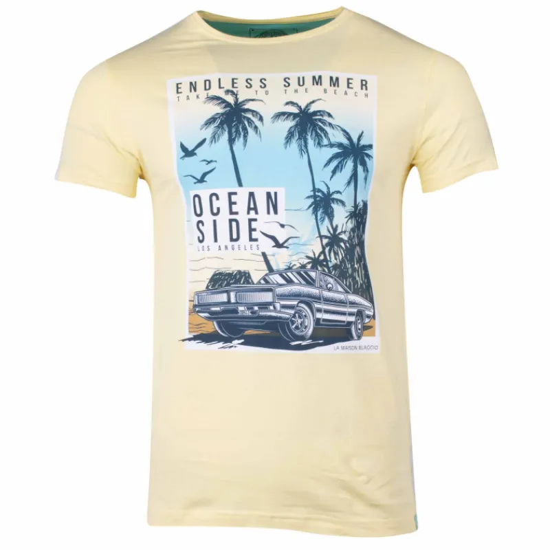 Discount Tee shirt manches courtes imprime coton doux Los Angeles mao assor 24 Homme Homme Tee Shirt