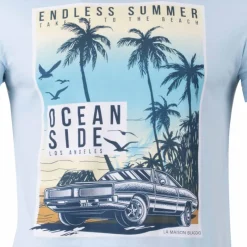 Tee shirt manches courtes imprime coton doux Los Angeles mao assor 24 Homme Homme Tee Shirt