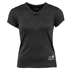 Hot Tee shirt manches courtes col V dentelles lona Femme Femme Tee Shirt|Haut, Chemise