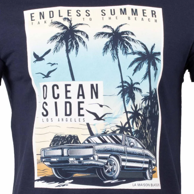 Hot Tee shirt manches courtes imprime coton doux Los Angeles mao assor 24 Homme Homme Tee Shirt