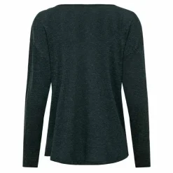 Online Tee shirt manches longues col rond maille fine Femme Femme Tee Shirt|Haut, Chemise