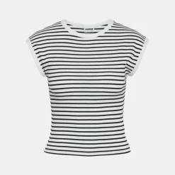 Outlet Tee shirt marinière Judy coton bio slim fit Femme Femme Haut, Chemise|Tee Shirt