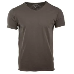 Tee shirt mc col v slub 100 % coton assor 24 myke-a Homme Homme Tee Shirt