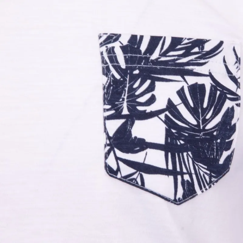 New Tee shirt melzac manches à revers imprimé tropical Homme Homme Tee Shirt