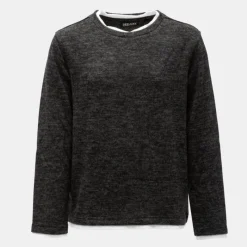 New Tee shirt monan dark grey col rond avec col blanc Enfant Enfant Tee Shirt