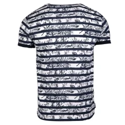 Hot Tee shirt motif marinière manches courtes mauricio Homme Homme Tee Shirt