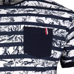 Hot Tee shirt motif marinière manches courtes mauricio Homme Homme Tee Shirt