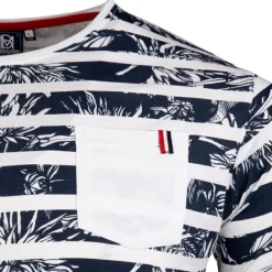 Best Tee shirt motif marinière manches courtes mauricio Homme Homme Tee Shirt