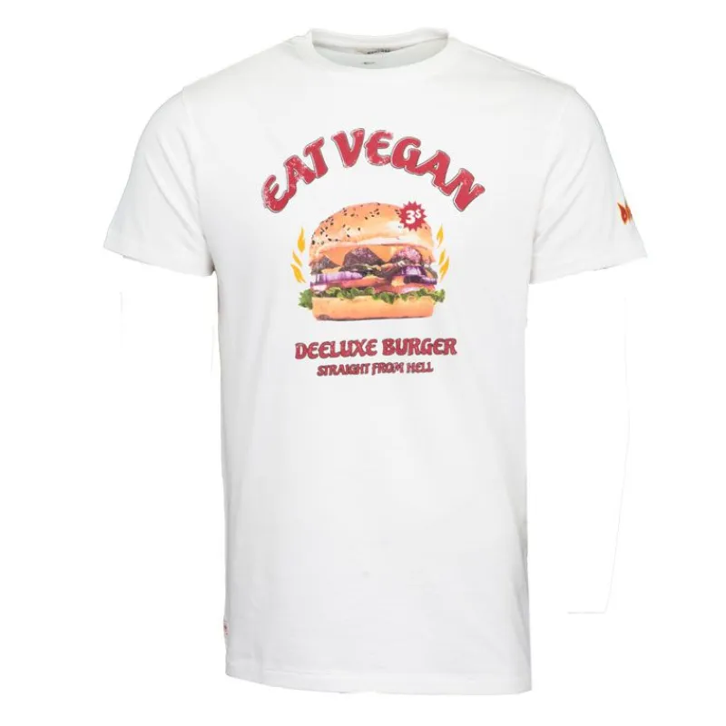New Tee shirt natural burger Eat Vegan Homme Homme Tee Shirt