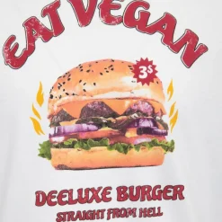 New Tee shirt natural burger Eat Vegan Homme Homme Tee Shirt