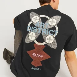 Outlet Tee shirt Noho col ras de cou loose fit coton dos imprimé Homme Homme Tee Shirt