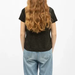 Clearance Tee shirt col V oxane à rayures Femme Femme Haut, Chemise|Tee Shirt