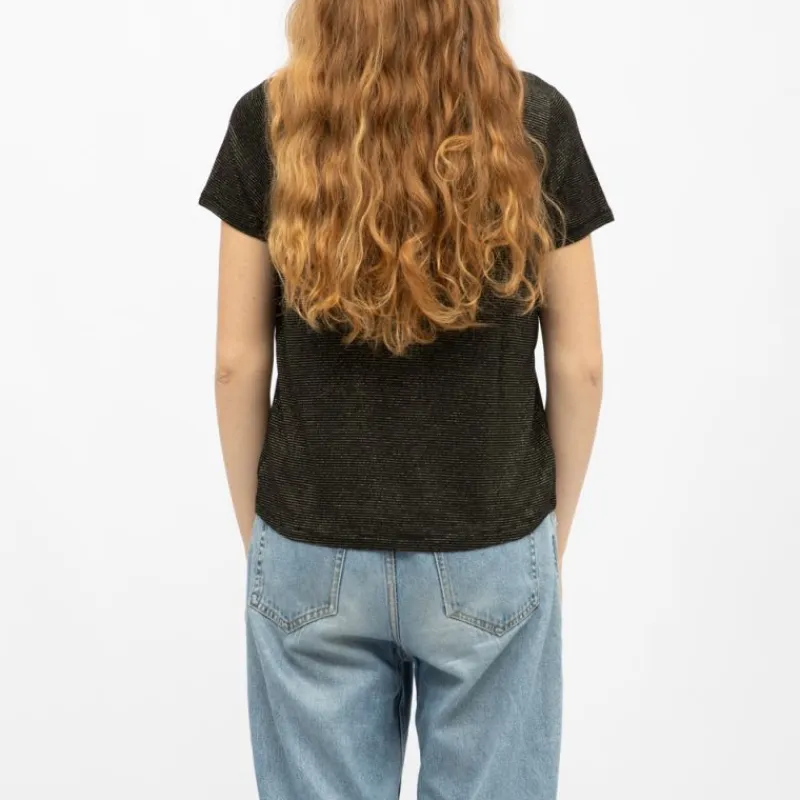 Clearance Tee shirt col V oxane à rayures Femme Femme Haut, Chemise|Tee Shirt