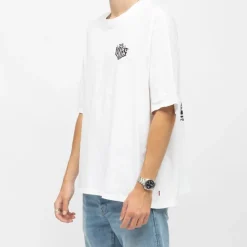 Clearance Tee shirt oversize col rond imprimé carte postale Homme Homme Tee Shirt
