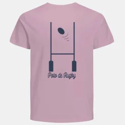 Hot Tee shirt pink nectar avec imprimé rugby Homme Homme Tee Shirt
