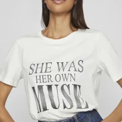 Tee shirt regular fit imprimé MUSE Femme Femme Haut, Chemise|Tee Shirt