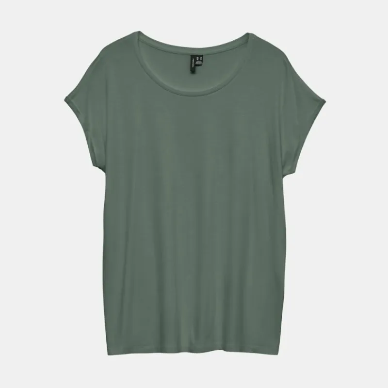 Clearance Tee shirt regular fluide fosia col rond Femme Femme Tee Shirt|Haut, Chemise