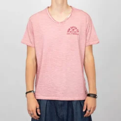 Sale Tee shirt coton chiné col V Homme Homme Tee Shirt