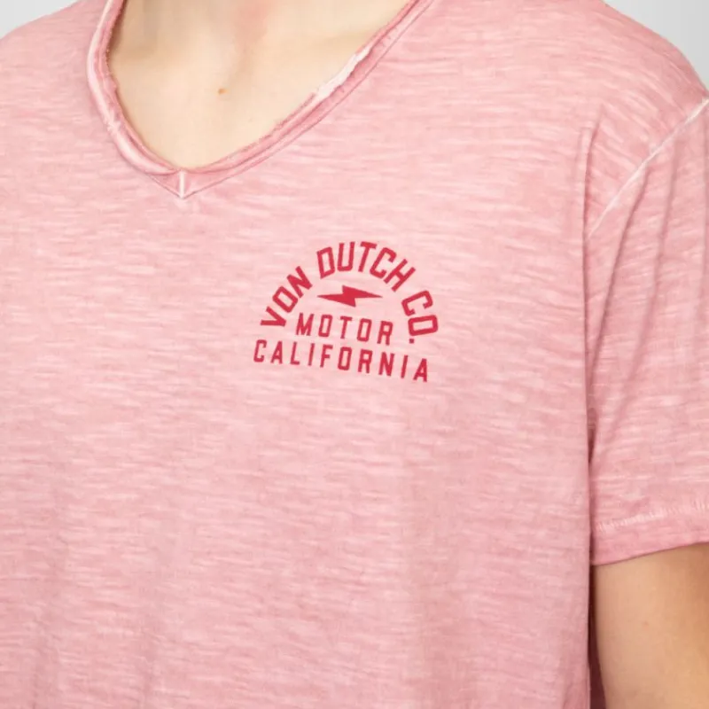 Sale Tee shirt coton chiné col V Homme Homme Tee Shirt