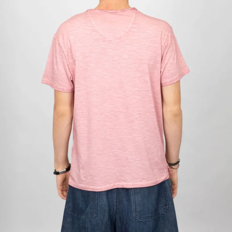 Sale Tee shirt coton chiné col V Homme Homme Tee Shirt