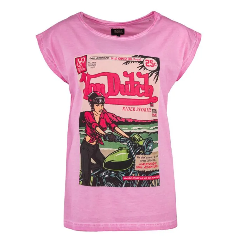 Online Tee shirt délavé imprimé devant Femme Femme Haut, Chemise|Tee Shirt