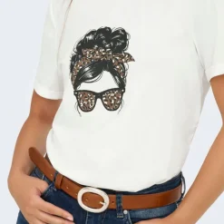 Hot Tee shirt stella imprimé motif léopard Femme Femme Haut, Chemise|Tee Shirt