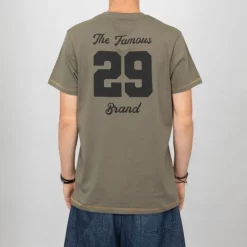 Hot Tee shirt The Famous 29 brands avec surpiqures jaunes Homme Homme Tee Shirt