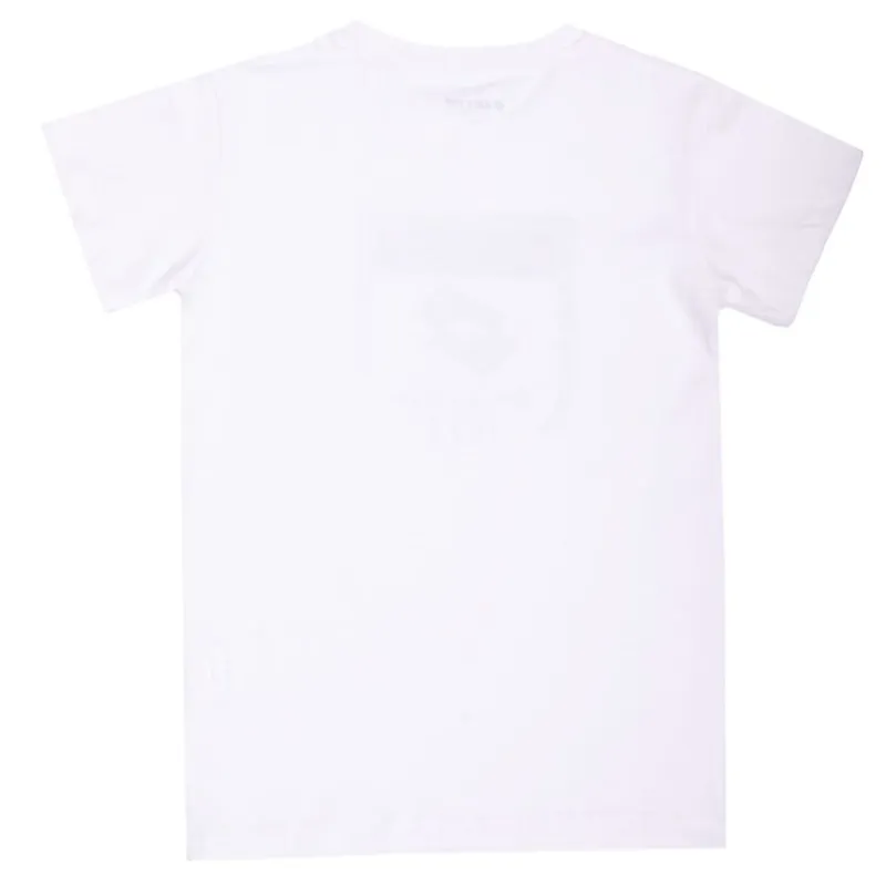 New Tee shirt tissu chiné imprimé logo blason Enfant Enfant Tee Shirt