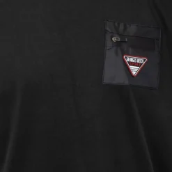 Clearance Tee shirt uni coton avec carré coloré Homme Homme Tee Shirt