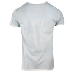Hot Tee shirt uni délavé col V Homme Homme Tee Shirt