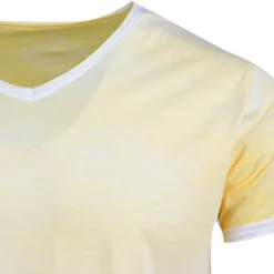 Clearance Tee shirt uni délavé col V Homme Homme Tee Shirt