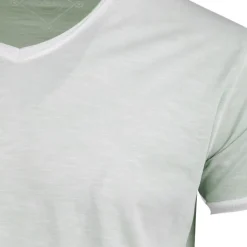 Hot Tee shirt uni délavé col V Homme Homme Tee Shirt