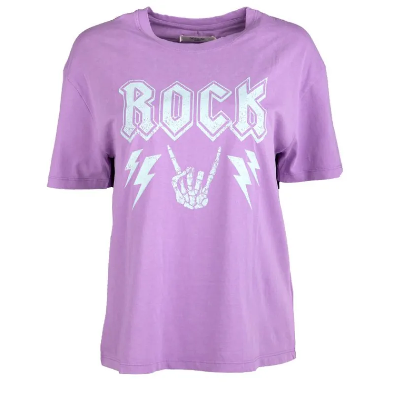 Hot Tee shirt uni imprimé Rock Femme Femme Haut, Chemise|Tee Shirt