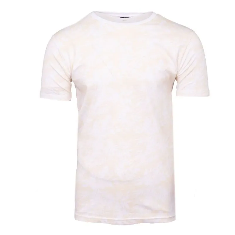 New Tee shirt uni menson-b avec imprimé feuilles Homme Homme Tee Shirt