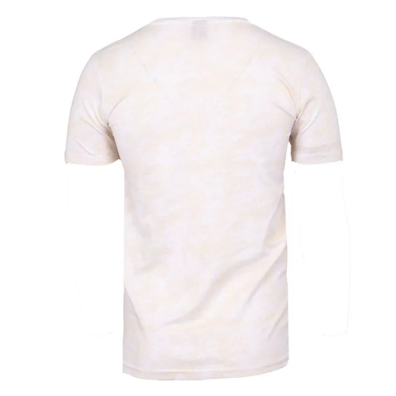 New Tee shirt uni menson-b avec imprimé feuilles Homme Homme Tee Shirt