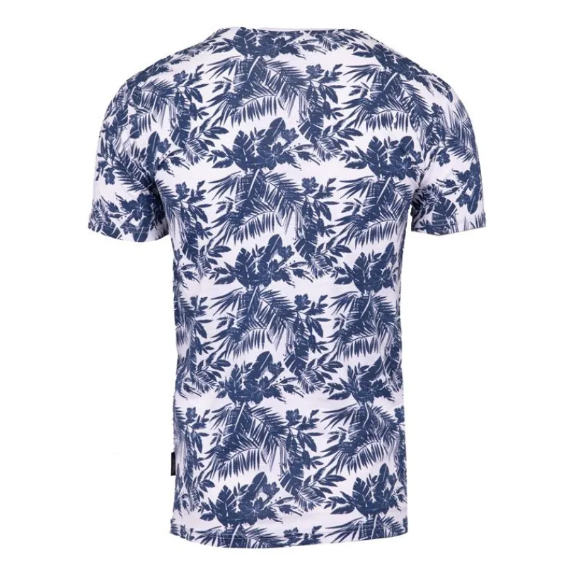 Discount Tee shirt uni menson-b avec imprimé feuilles Homme Homme Tee Shirt