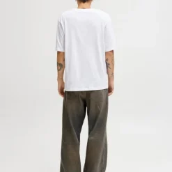 Tee shirt yuki coton imprimé logo col ras de cou Homme Homme Tee Shirt