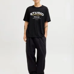 Tee shirt yuki coton imprimé logo col ras de cou Homme Homme Tee Shirt