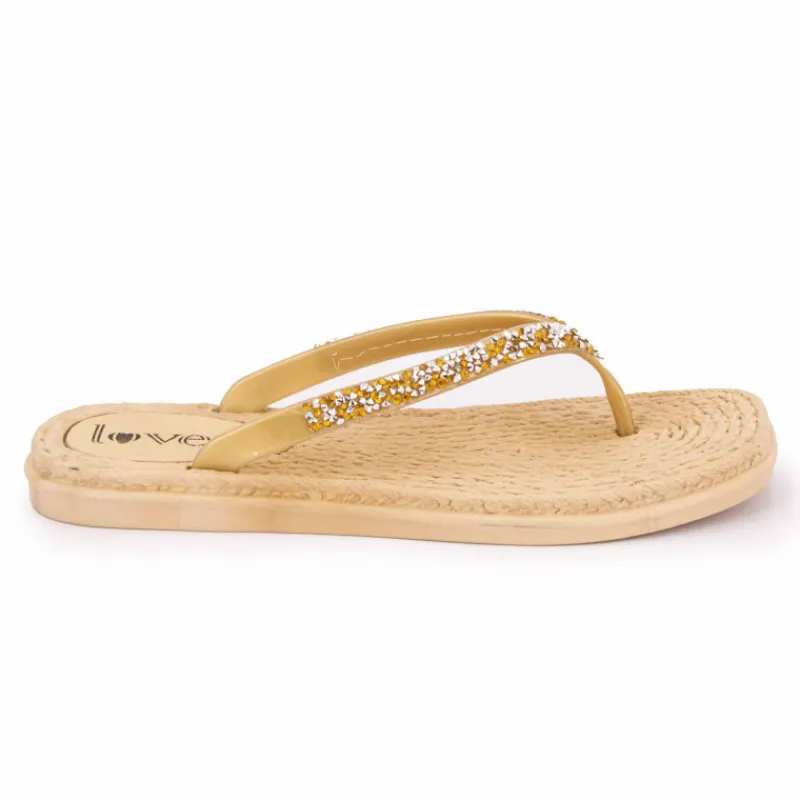 Outlet Tongs à strass semelle cde Femme Femme Tongs, Mules