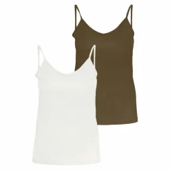 Outlet Top bretelles lot de 2 regular fit Femme Femme Haut, Chemise