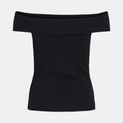 New Top coton sahia black épaules dénudées Femme Femme Haut, Chemise|Tee Shirt