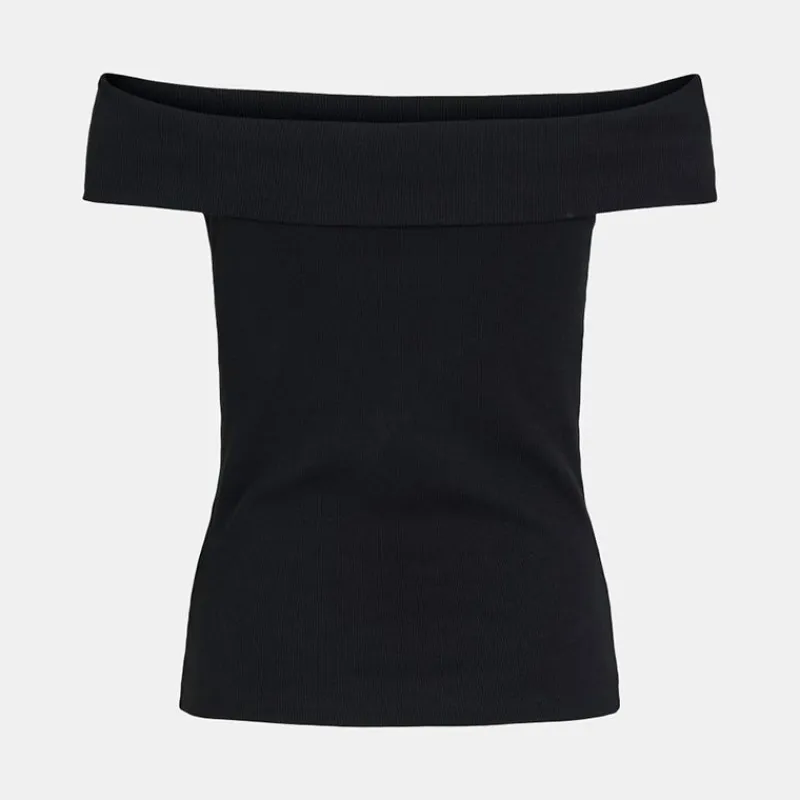 New Top coton sahia black épaules dénudées Femme Femme Haut, Chemise|Tee Shirt