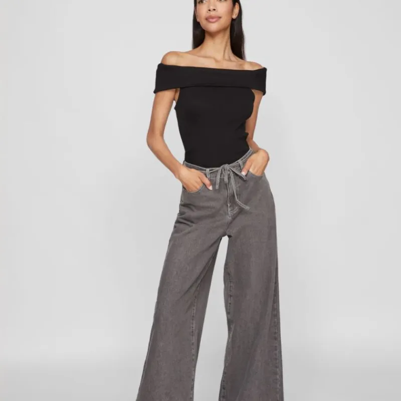 New Top coton sahia black épaules dénudées Femme Femme Haut, Chemise|Tee Shirt